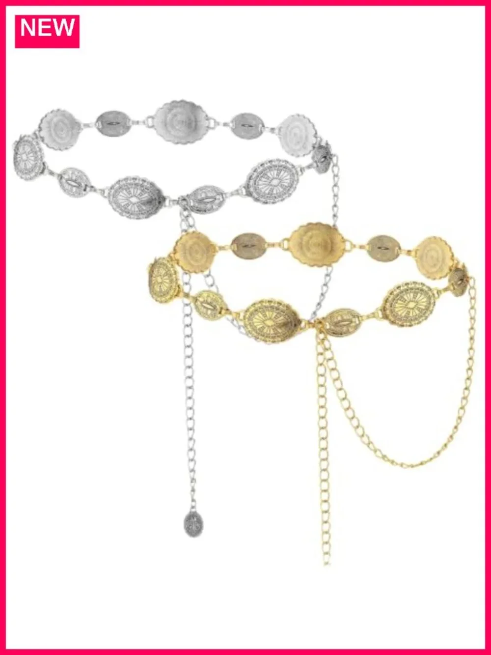 Western Chain Belt for Women Bohemian Cowboy Metal Waist Chain 51